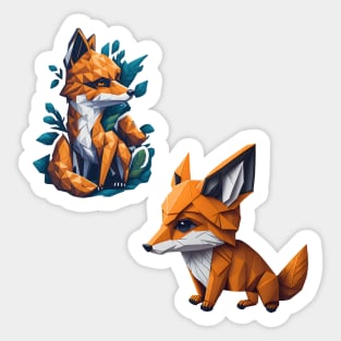 Tangram Fox Stickers Pack Sticker